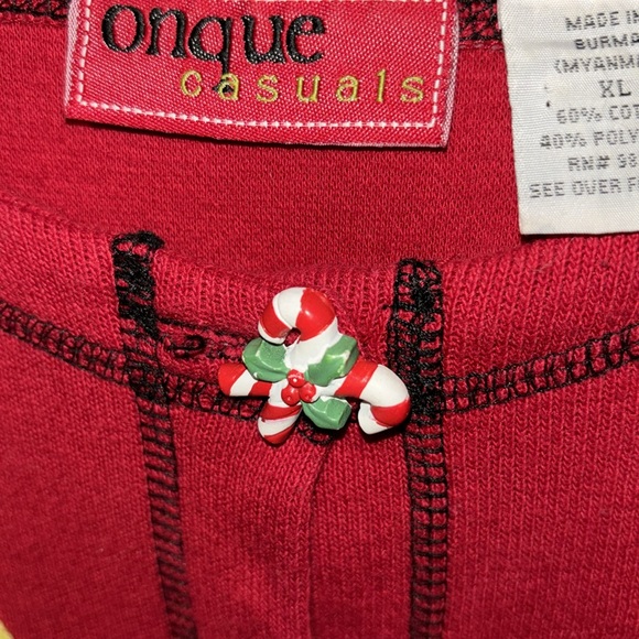 Onque Casuals | Vintage Reindeer Ugly Christmas Sweater Cardigan | XL - Picture 7 of 9